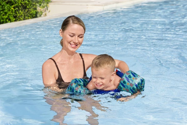 Bestway Puddle Jumper Fabric Kids Deluxe Swim Vest With Armbands