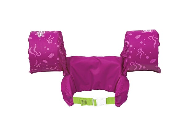 Bestway Puddle Jumper Purple Fabric Kids Deluxe Swim Vest With Armbands