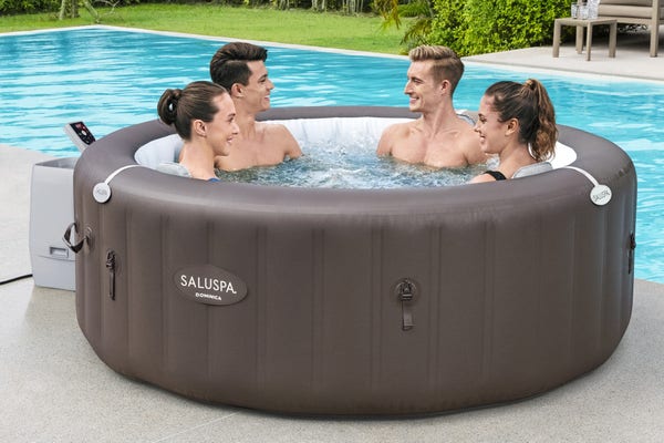 Bestway SaluSpa Dominica EnergySense Smart HydroJet Inflatable Hot Tub With App Control 4-6 Person