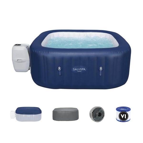 Bestway SaluSpa Hawaii EnergySense Smart AirJet Inflatable Hot Tub Spa 4-6 Person