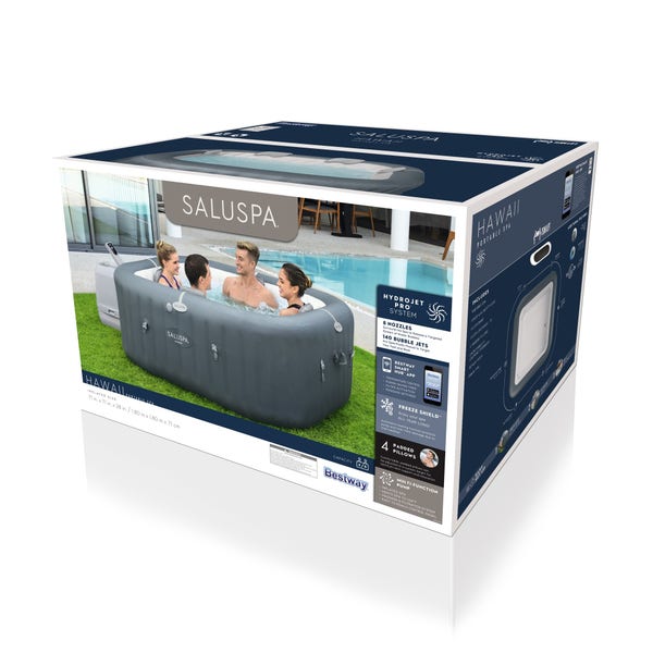 Bestway SaluSpa Hawaii HydroJet Pro Inflatable Hot Tub With App Control 4-6 Person