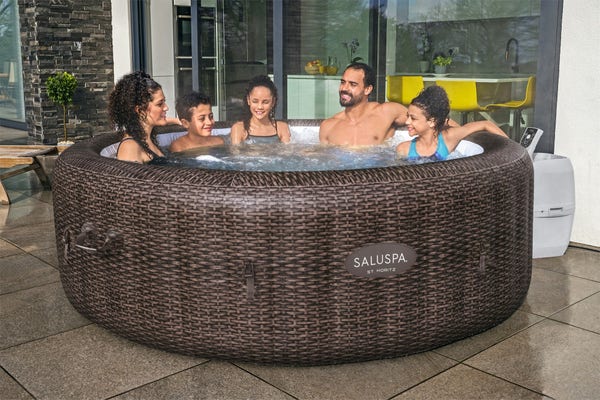 Bestway SaluSpa St. Moritz EnergySense Smart Signature AirJet Inflatable Hot Tub With App-Control 5-7 Person
