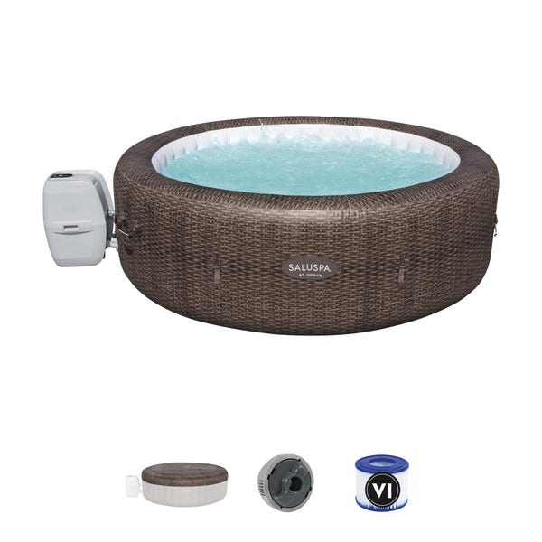 Bestway SaluSpa St. Moritz EnergySense Smart Signature AirJet Inflatable Hot Tub With App-Control 5-7 Person