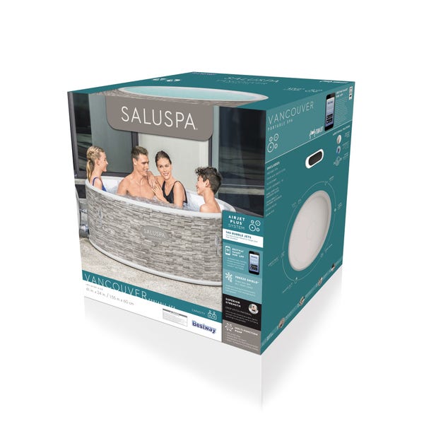 Bestway SaluSpa Vancouver AirJet Plus Inflatable Hot Tub With App Control 3-5 Person