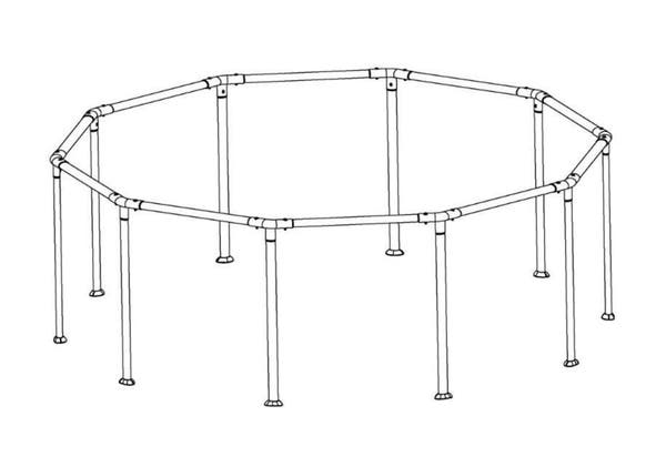 bestway Steel Pro MAX 10' x 30" Above Ground Round Pool Frame Set Replacement Gray