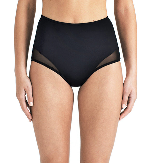 beth richards HIGH WAIST BOTTOM - BLACK MESH