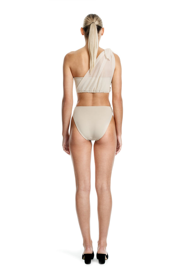 Beth Richards KNOT BANDEAU TOP - SAND