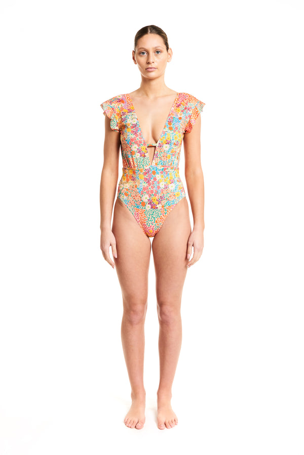 beth richards SOPHIA ONE PIECE - PINK GARDEN