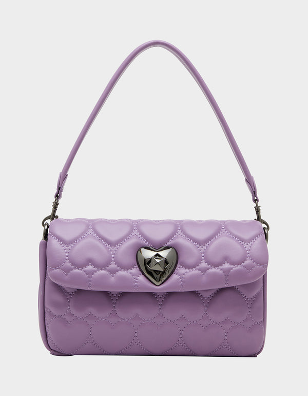 betsey johnson Always Heart-core Flap Shoulder Bag Lilac