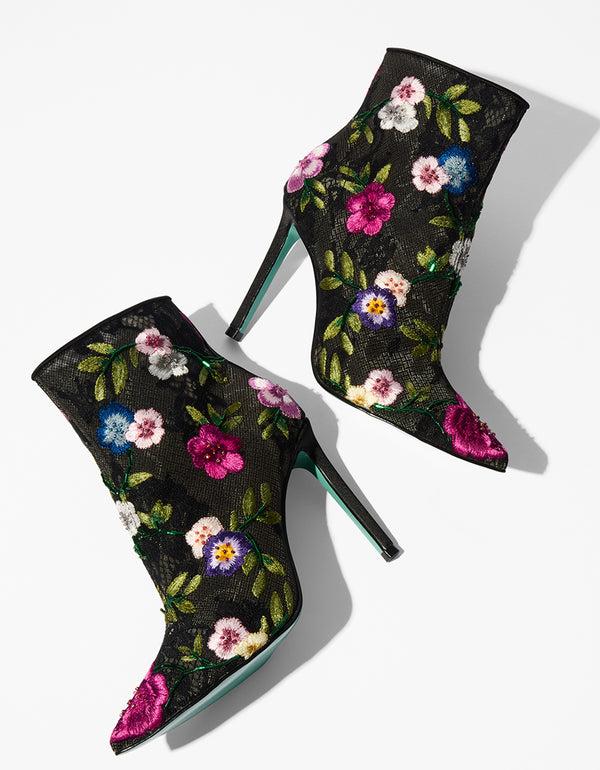 Betsey Johnson Anita Black Multi Floral