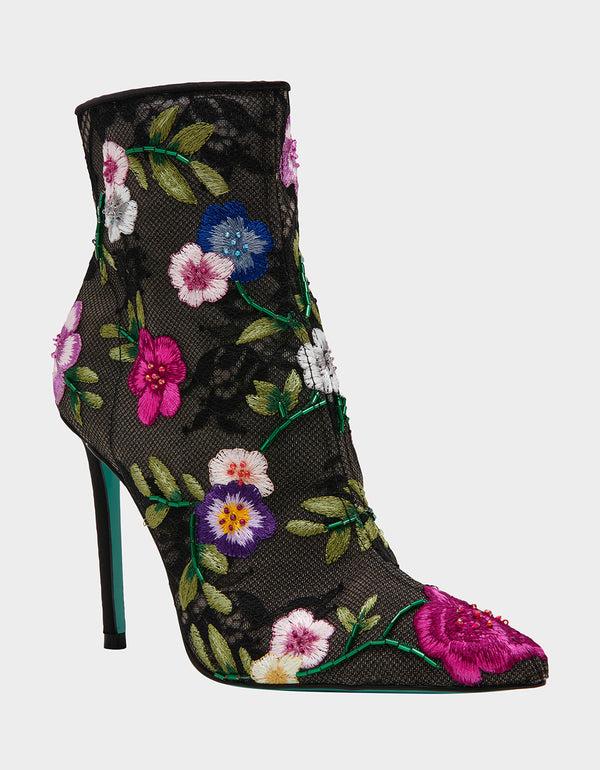 Betsey Johnson Anita Black Multi Floral
