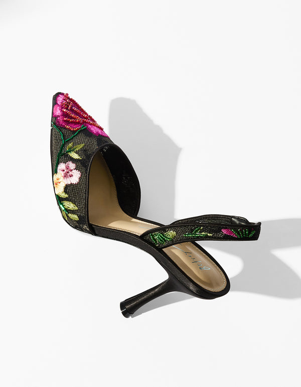 Betsey Johnson April Black Multi Floral