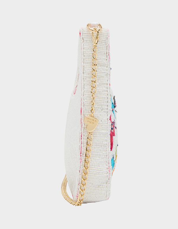 Betsey Johnson Beaded Floral Top Handle Multi