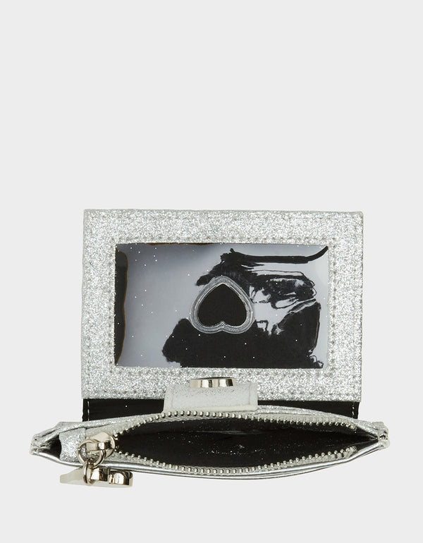 Betsey Johnson Bling It On Bifold Wallet Silver