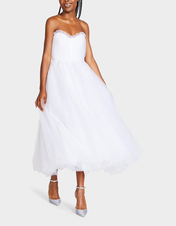Betsey Johnson Bride Vibes Tulle Dress White