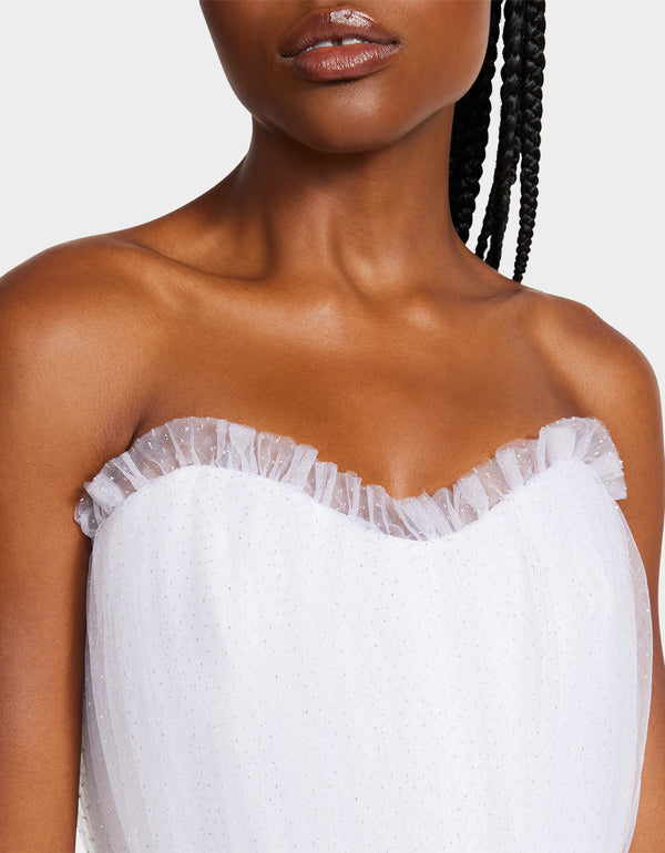 Betsey Johnson Bride Vibes Tulle Dress White