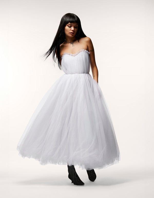 betsey johnson Bride Vibes Tulle Dress White