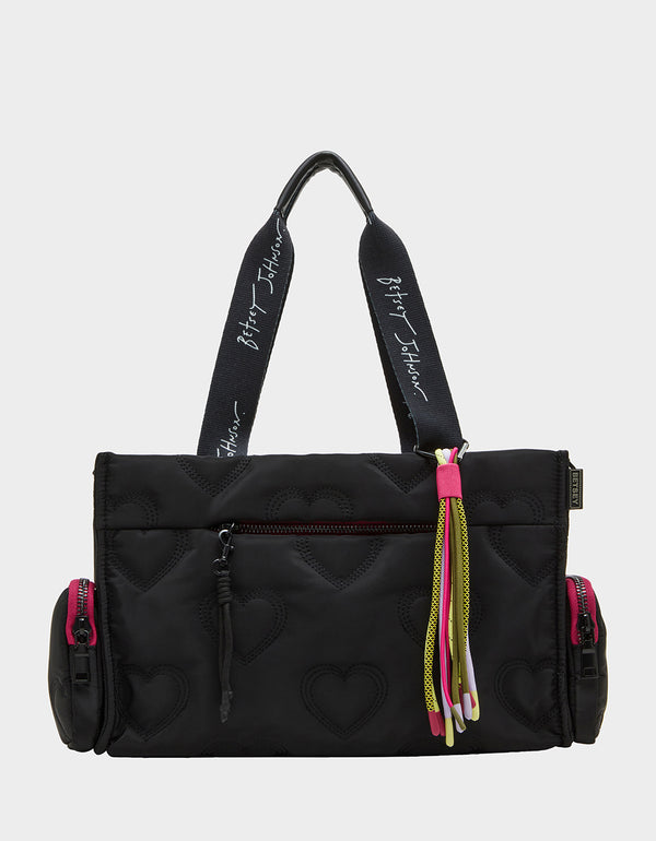 betsey johnson Bungee Nylon Satchel Black
