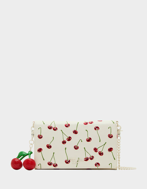 betsey johnson Cherry On Top Wallet On Chain Cream