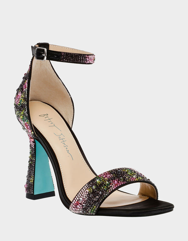 Betsey Johnson Dani Black/pink Floral