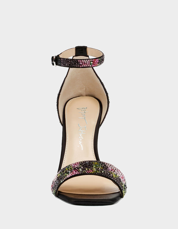 Betsey Johnson Dani Black/pink Floral