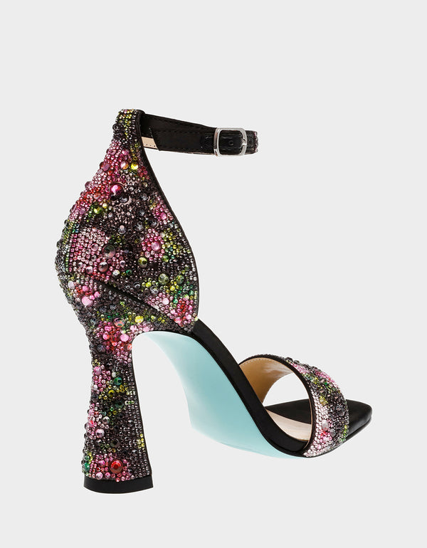 Betsey Johnson Dani Black/pink Floral
