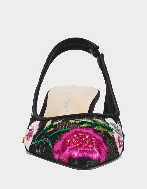 Betsey Johnson Felix Black Multi Floral