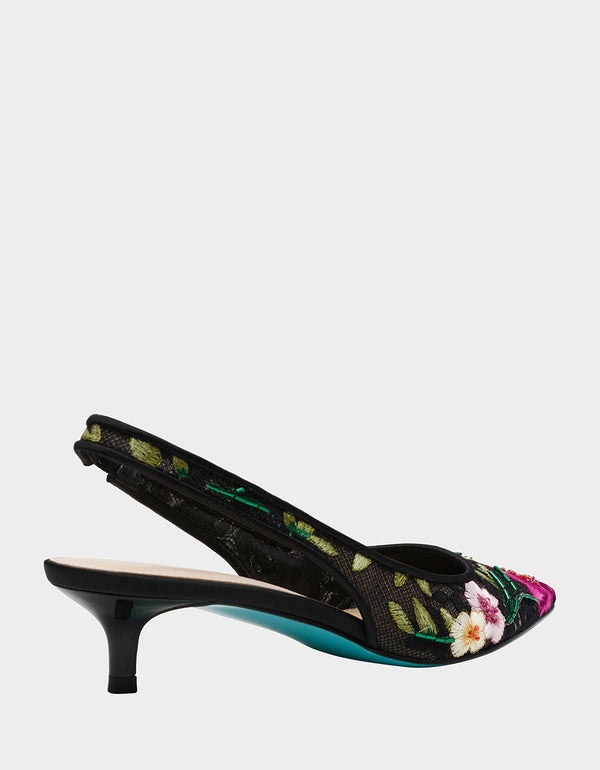 Betsey Johnson Felix Black Multi Floral