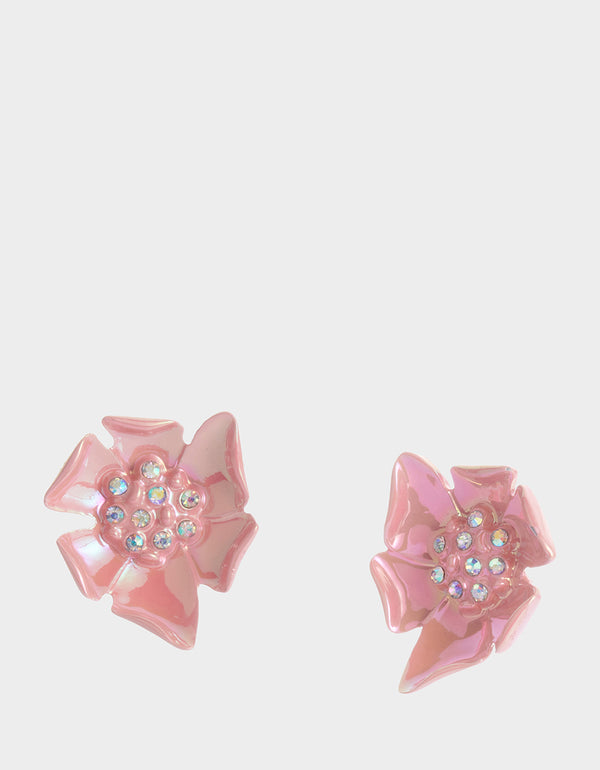 betsey johnson Garden Glam Floral Studs Pink