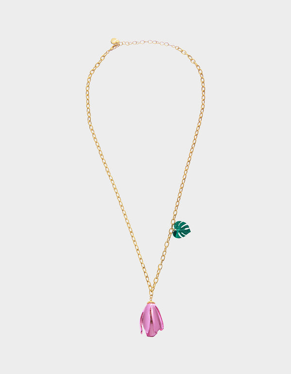 betsey johnson Garden Glam Tulip Pendant Pink