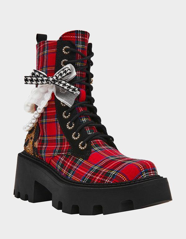 Betsey Johnson Hariett Red Plaid