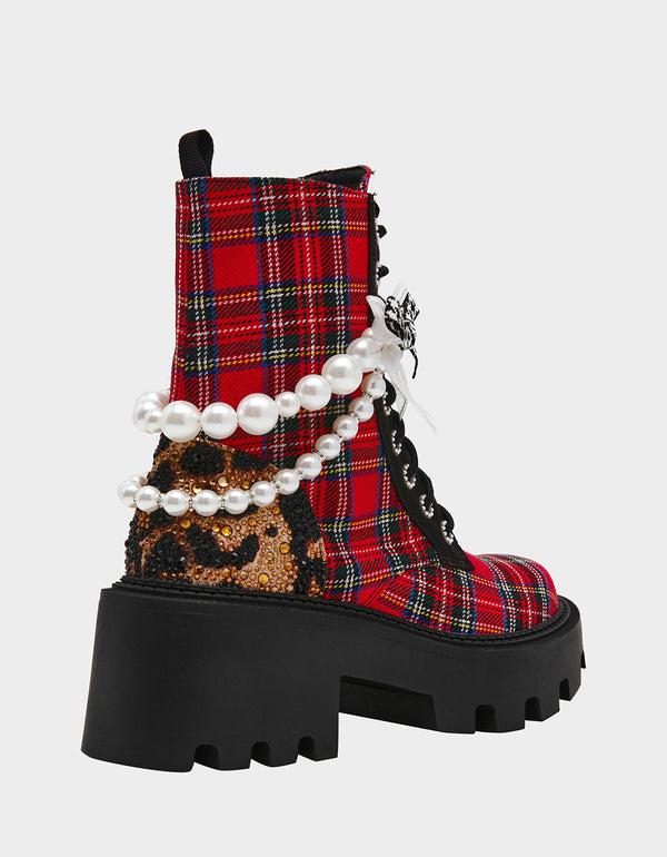 Betsey Johnson Hariett Red Plaid