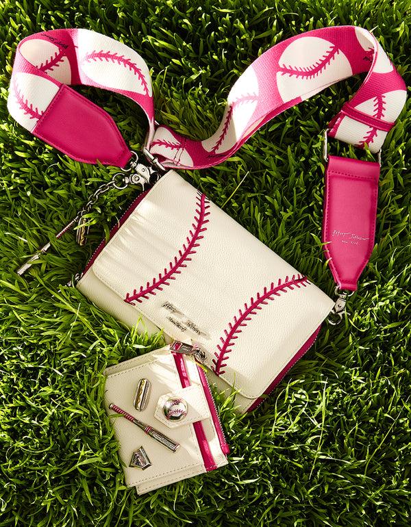 Betsey Johnson Home Run Wallet On Chain White