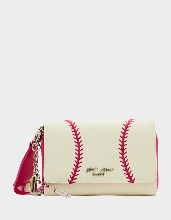 betsey johnson Home Run Wallet On Chain White