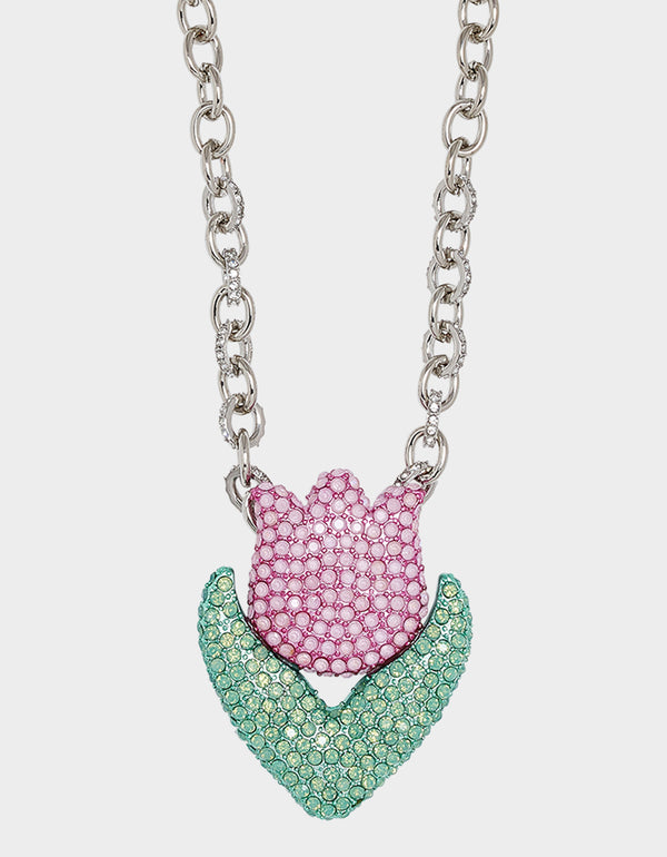 Betsey Johnson Hop To It Tulip Pendant Pink