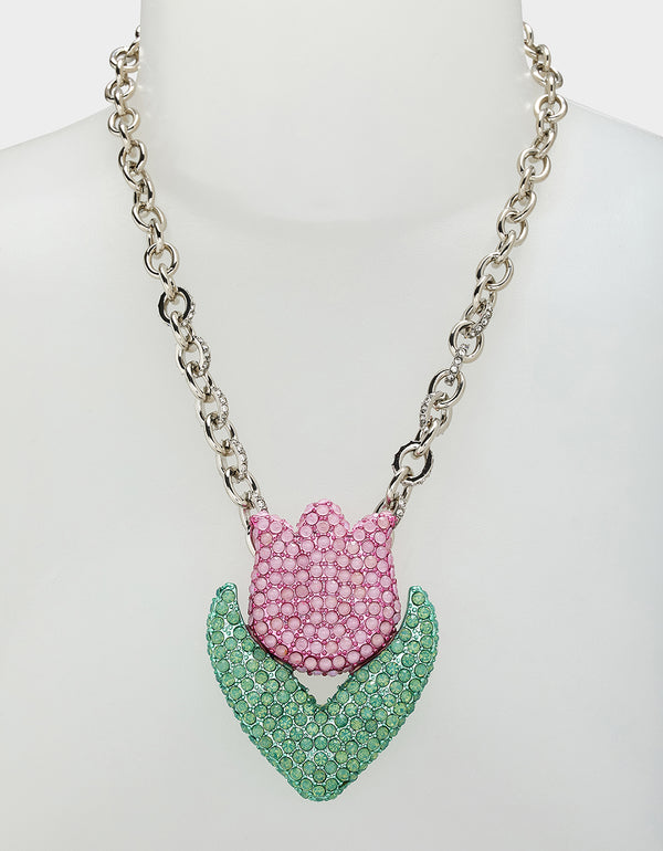 Betsey Johnson Hop To It Tulip Pendant Pink
