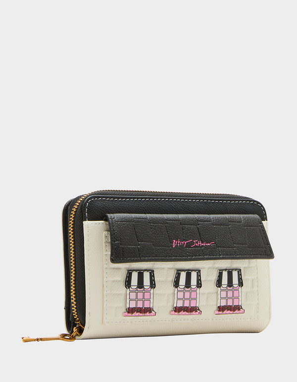 Betsey Johnson House Of Betsey Wallet Black White