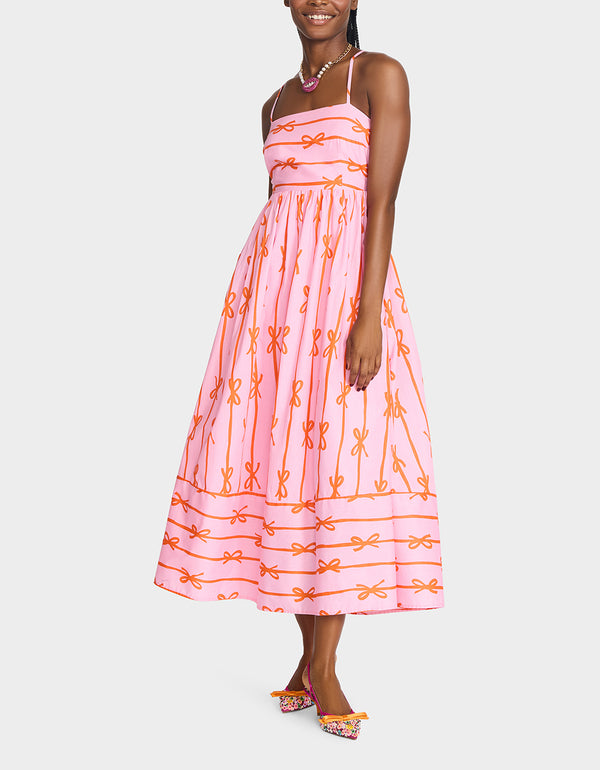 Betsey Johnson Jordy Maxi Dress Pink Multi