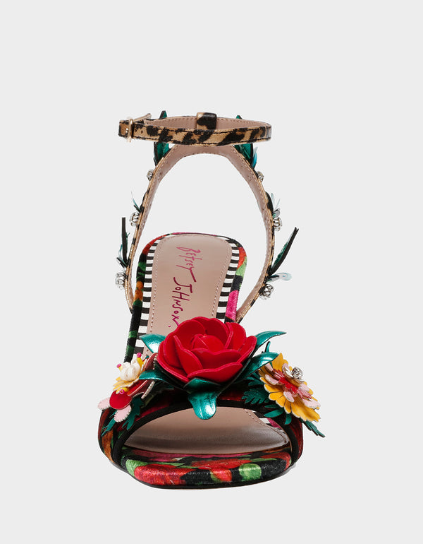 Betsey Johnson Karra Black Rose Multi
