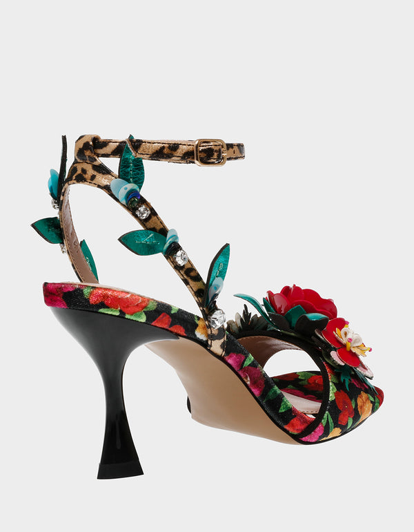 Betsey Johnson Karra Black Rose Multi