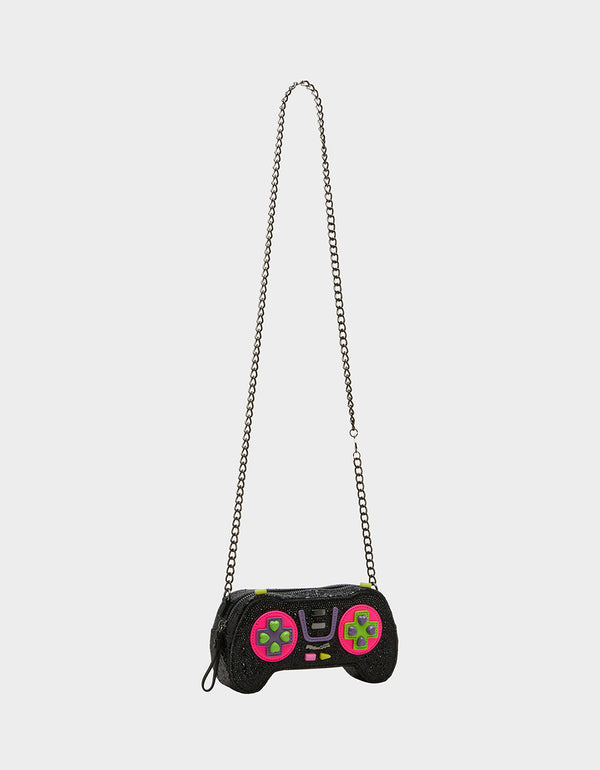 Betsey Johnson Kitsch Level Up Crossbody Black