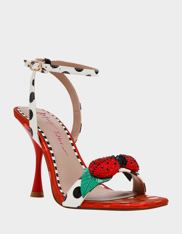 Betsey Johnson Lolla Red White Multi