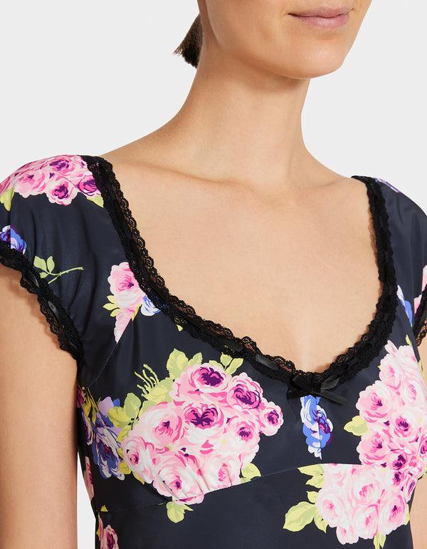 Betsey Johnson Malibu Midi Dress Black