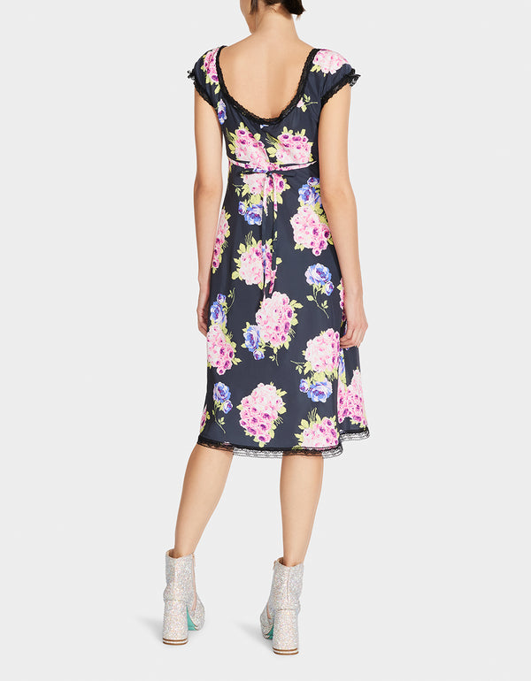 Betsey Johnson Malibu Midi Dress Black