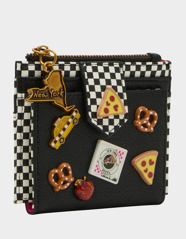 Betsey Johnson New Yawk Bifold Wallet Black Multi