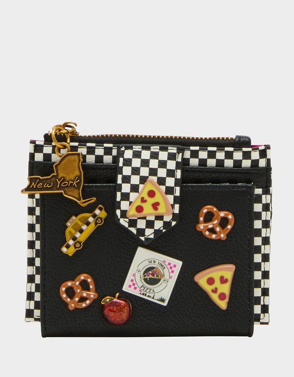 betsey johnson New Yawk Bifold Wallet Black Multi