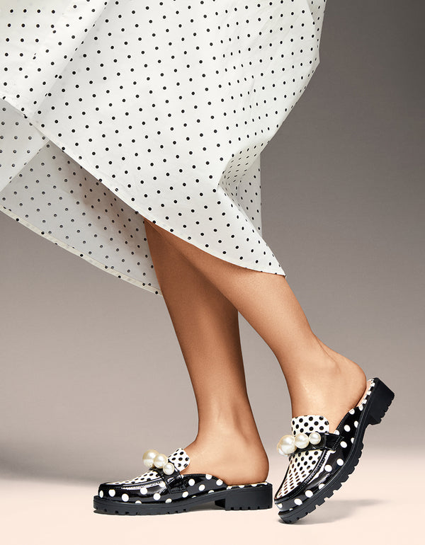 Betsey Johnson Norah Black Polka Dot