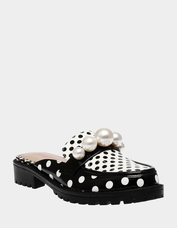 Betsey Johnson Norah Black Polka Dot