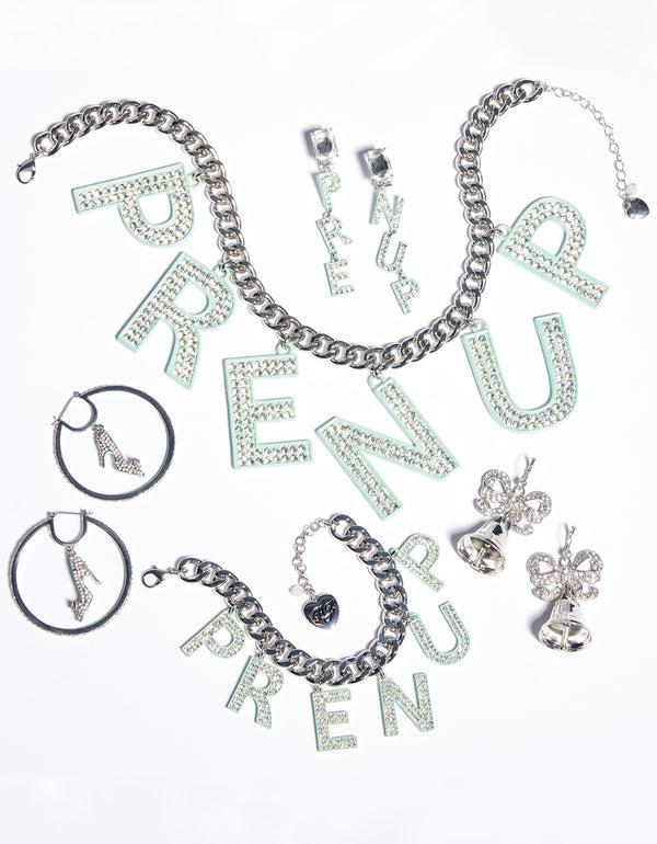 Betsey Johnson Prenup Charm Bracelet Crystal