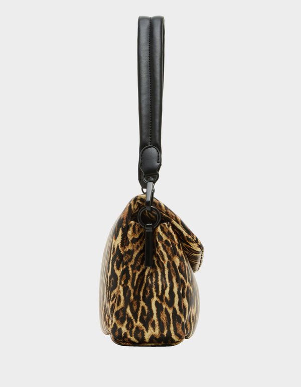 Betsey Johnson Puffed Flap Shoulder Leopard